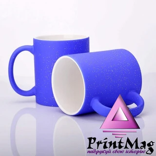 ЧАШКА СУБЛІМАЦІЙНА ХАМЕЛЕОН З БЛИСКІТКАМИ БЛАКИТНА