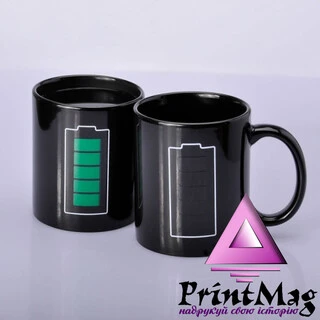 ЧАШКА ХАМЕЛЕОН ЧОРНА БАТАРЕЙКА (БЕЗ ЛАКУ)