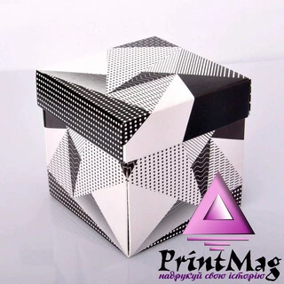 УПАКОВКА ДЛЯ ЧАШОК 330мл З КРИШКОЮ ЧОРНО-БІЛА - 1