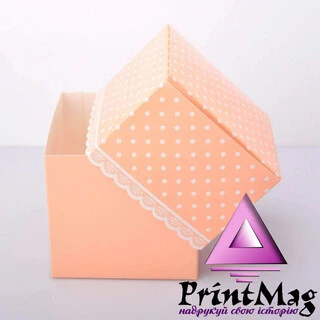 УПАКОВКА ДЛЯ ЧАШОК 330мл З ПРИНТОМ АЖУРНА (БЕЖЕВА) - 1