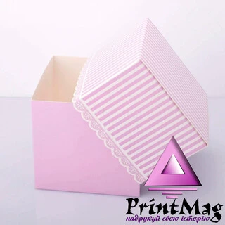 УПАКОВКА ДЛЯ ЧАШОК 330мл З ПРИНТОМ АЖУРНА (ФІОЛЕТОВА) - 1