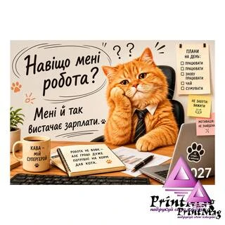 Квартальний гумористичний календар на 2027р "Навіщо мені робота"