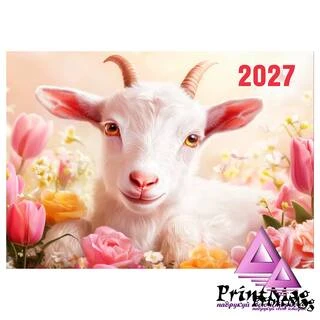 Квартальний календар на 2027р "Козеня та троянди"