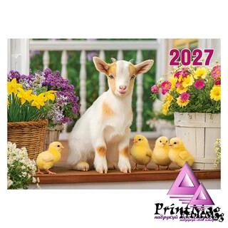 Квартальний календар на 2027р "Пухнаста компанія"
