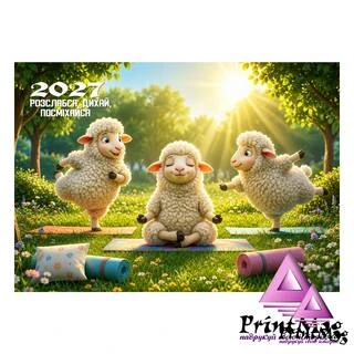 Квартальний календар на 2027р "Розслабся. Дихай. Посміхайся"