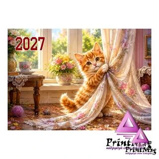Квартальний календар на 2027р "Рудий бешкетник"