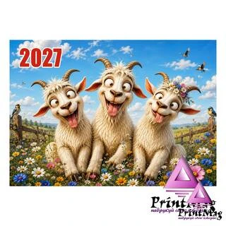 Квартальний календар на 2027р "Шалені козенята"