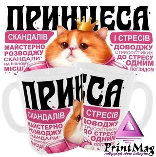 Чашка &laquo;Принцеса скандалів і стресів&raquo;