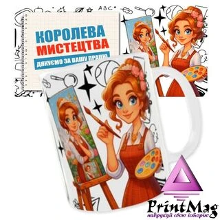 Чашка &laquo;Королева мистецтва. Дякуємо за Вашу працю&raquo;