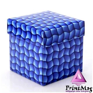 Упаковка для чашок із картону з кришкою (Синя)