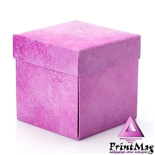 Упаковка для чашок із картону з кришкою (Рожева)