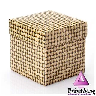 Упаковка для чашок із картону з кришкою (Рогожка)